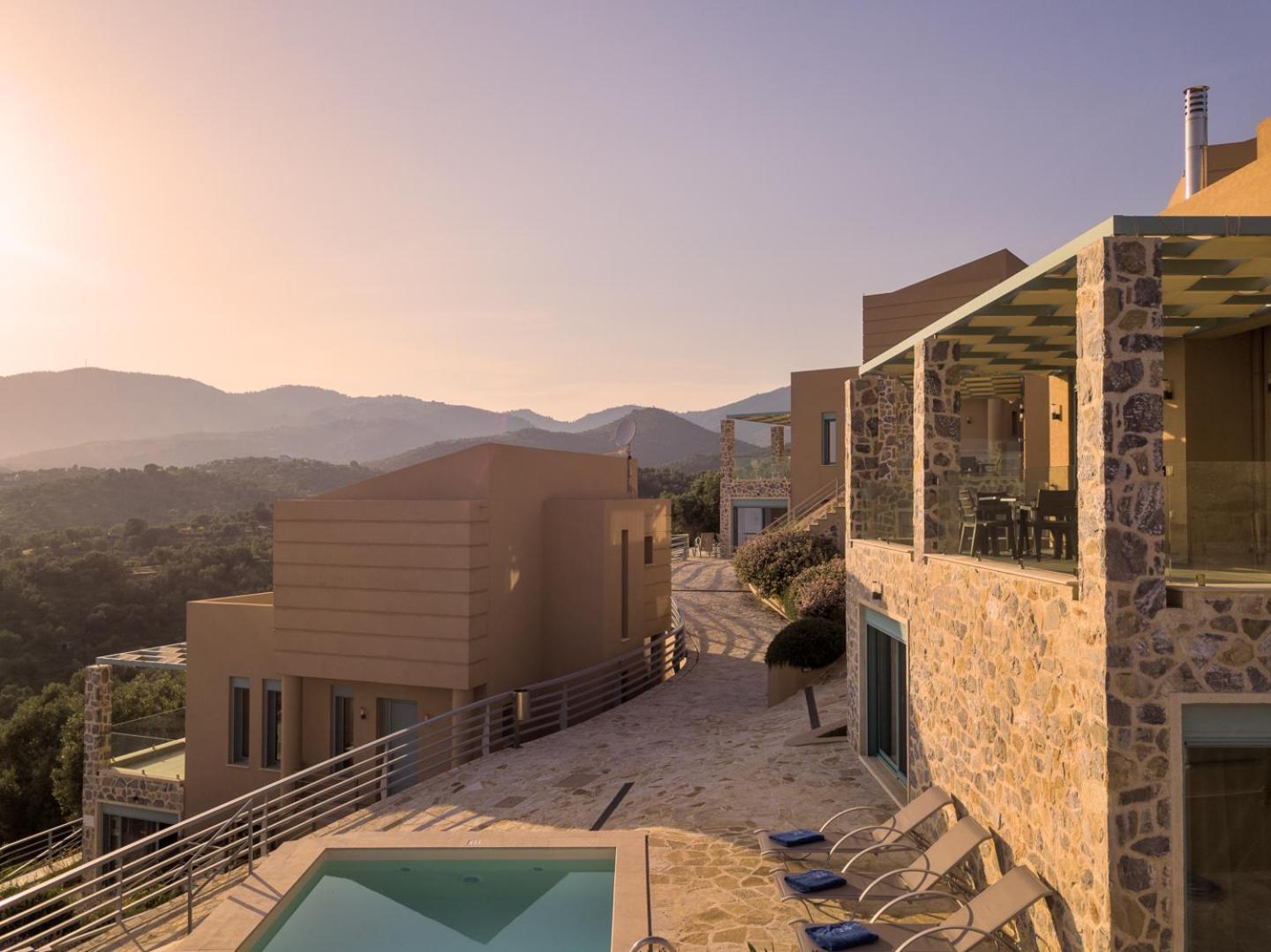 Ouzo Panoramic Houses 1, With Private Pool Plomári Kültér fotó